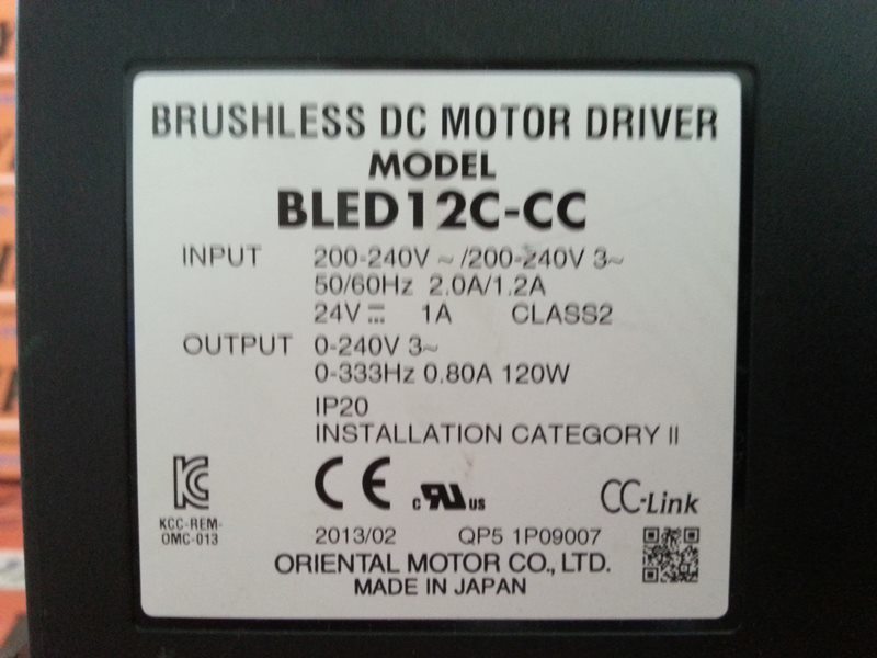 ORIENTAL BLED12C-CC BRUSHLESS DC MOTOR DRIVER - PLC DCS SERVO